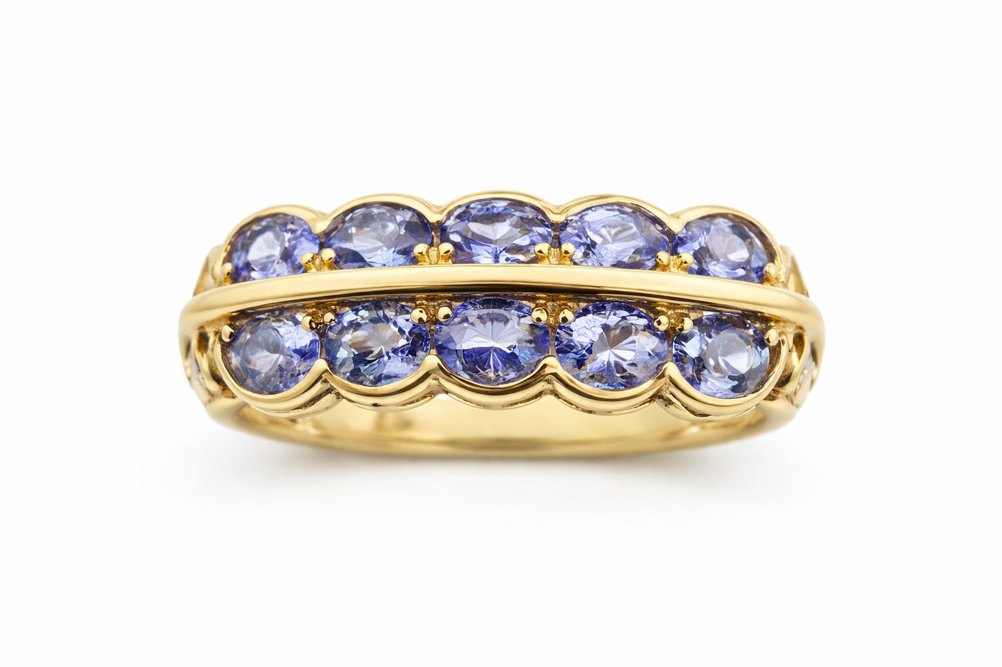 Tanzanite - White Topaz Ring