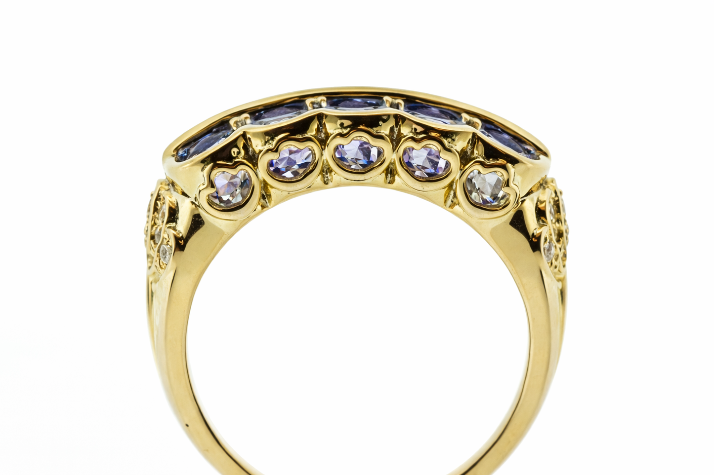Tanzanite - White Topaz Ring