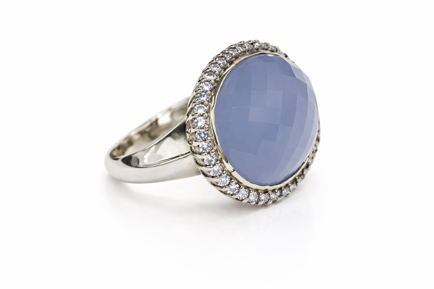 Chalcedony - Tanzanite - Silver Ring