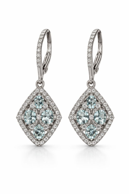 Beautiful Aquamarine 925 Earring