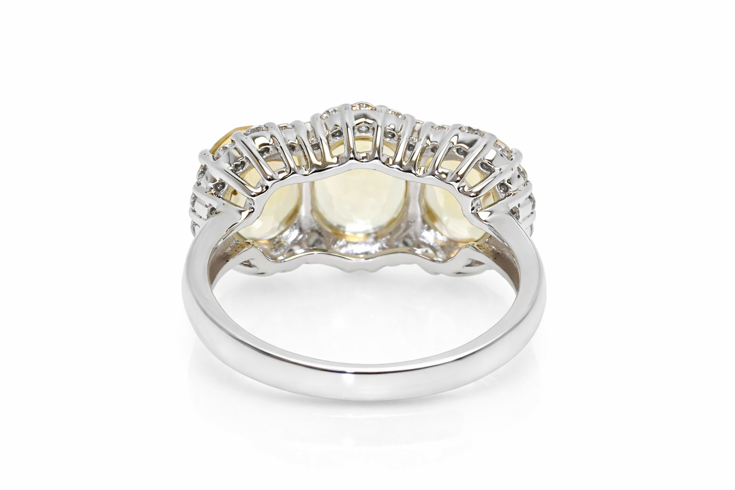 DOT925 Sterling Silver - Citrine - White Topaz Ring DOT