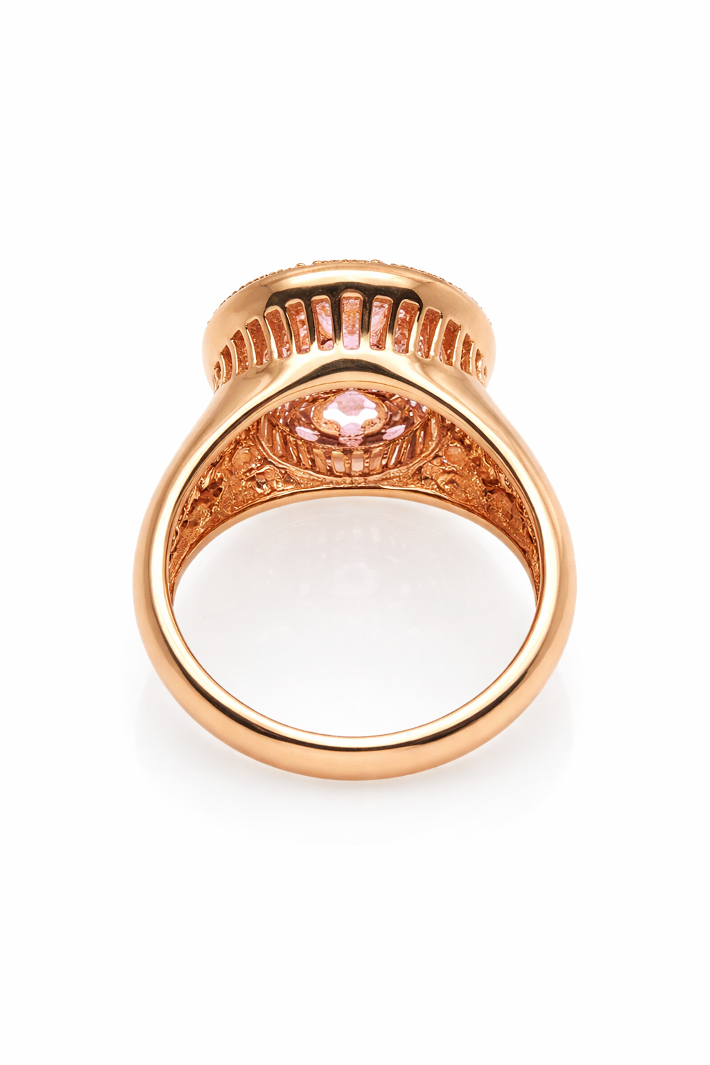 Morganite- Pink Sapphire - Rose Gold Plated Ring