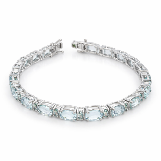 Aquamarine- Alexandrite Bracelet