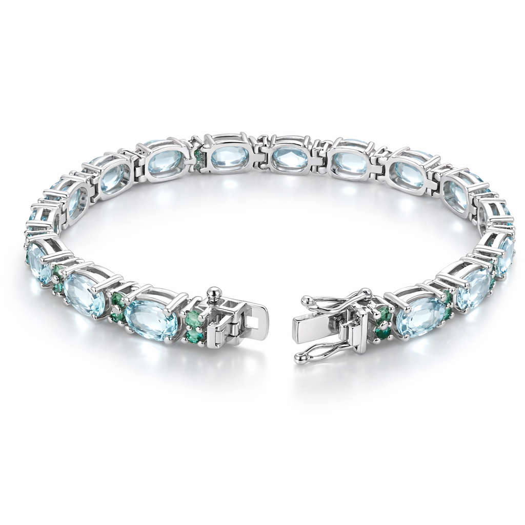Aquamarine- Alexandrite Bracelet