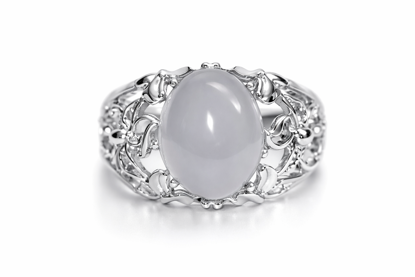 925 Blue Chalcedony Ring -6DOT28 cts