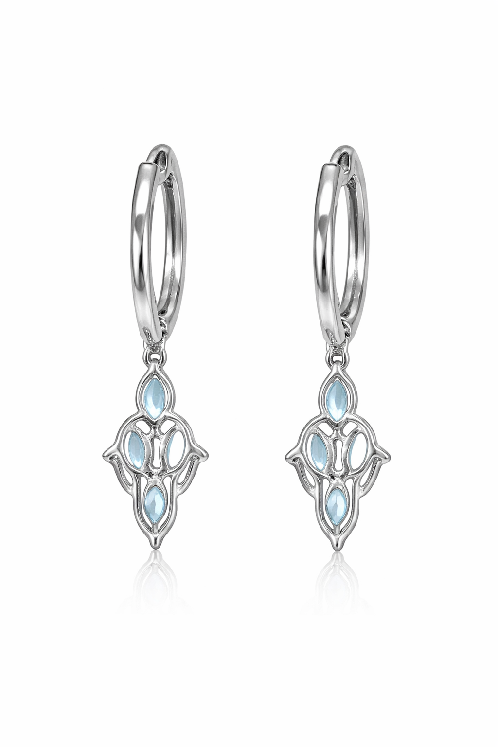 Santa Maria AQ- Diamond Lever back Earring