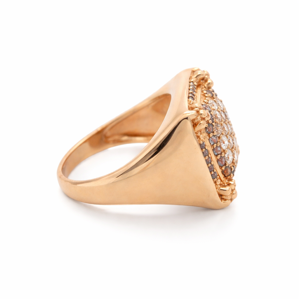 Color Change Garnet- Diamond Ring