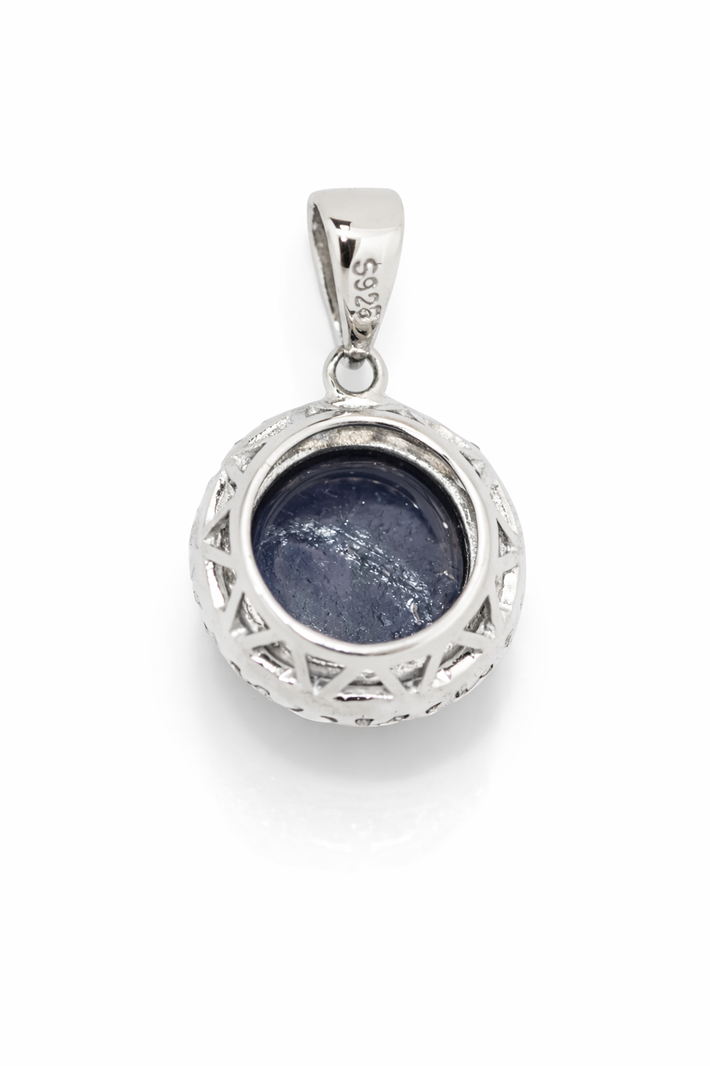 925 Sterling Silver Blue Corundum-White Topaz Ring-Pendant-Earring Set-22.84 cts