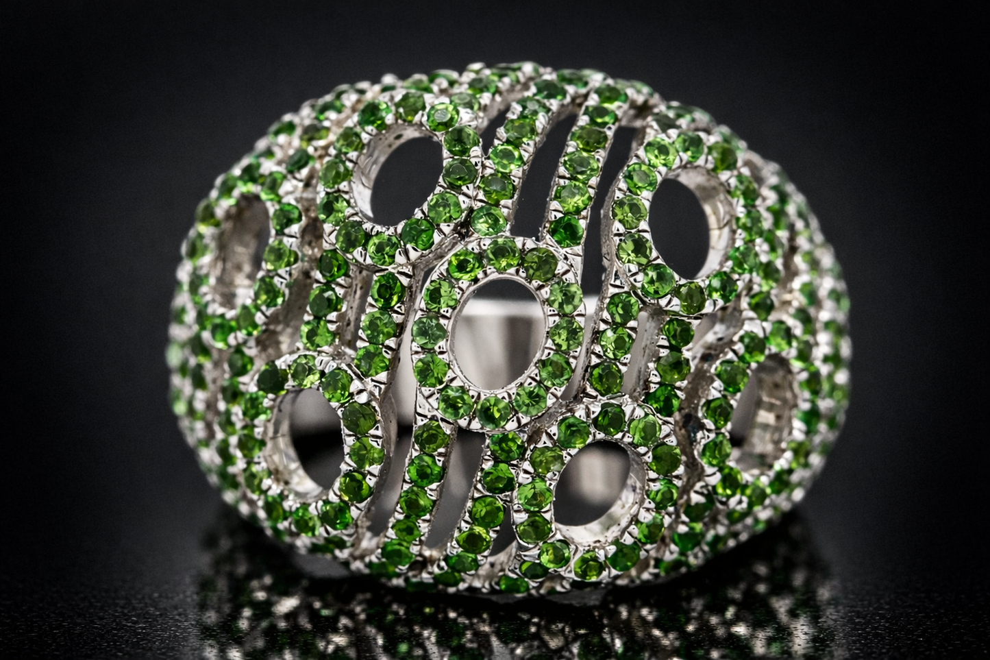 925 Sterling Silver Tsavorite Ring - 1.80 cts