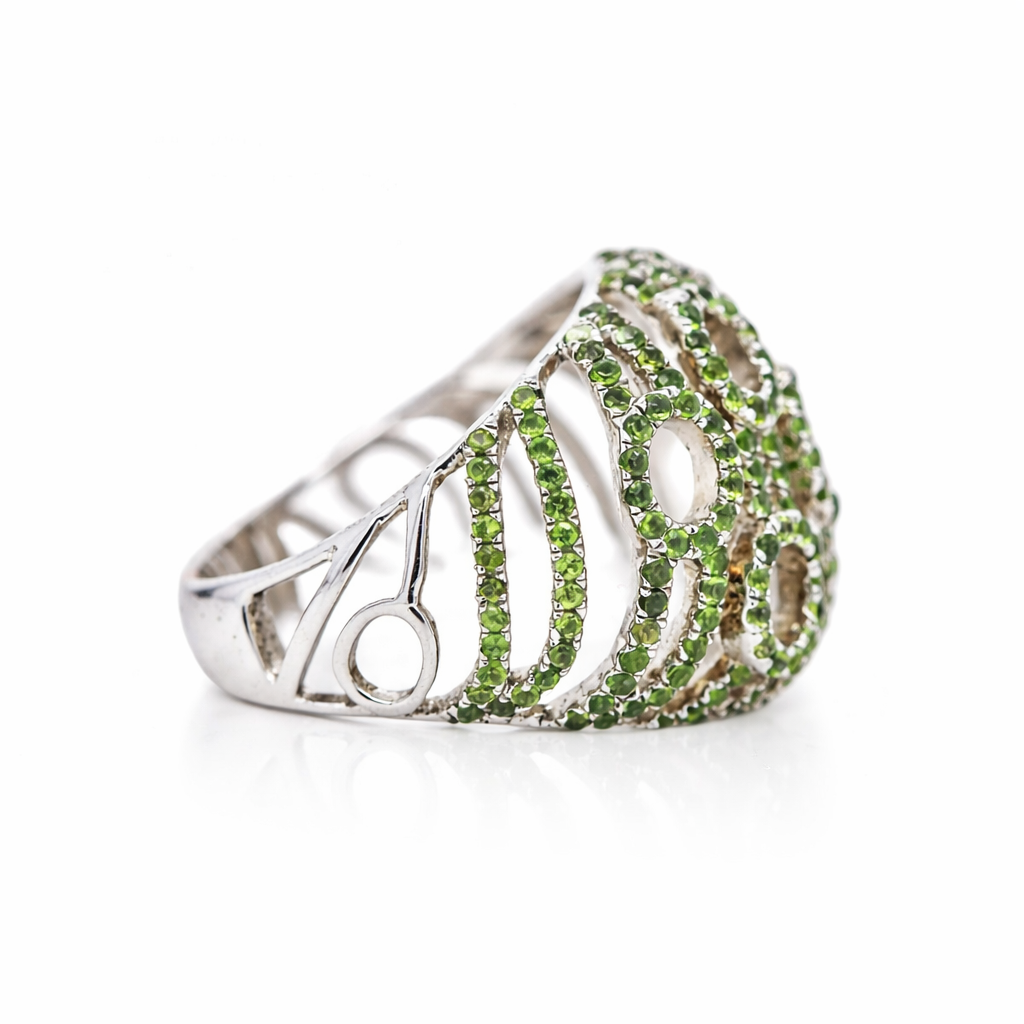 925 Sterling Silver Tsavorite Ring - 1.80 cts