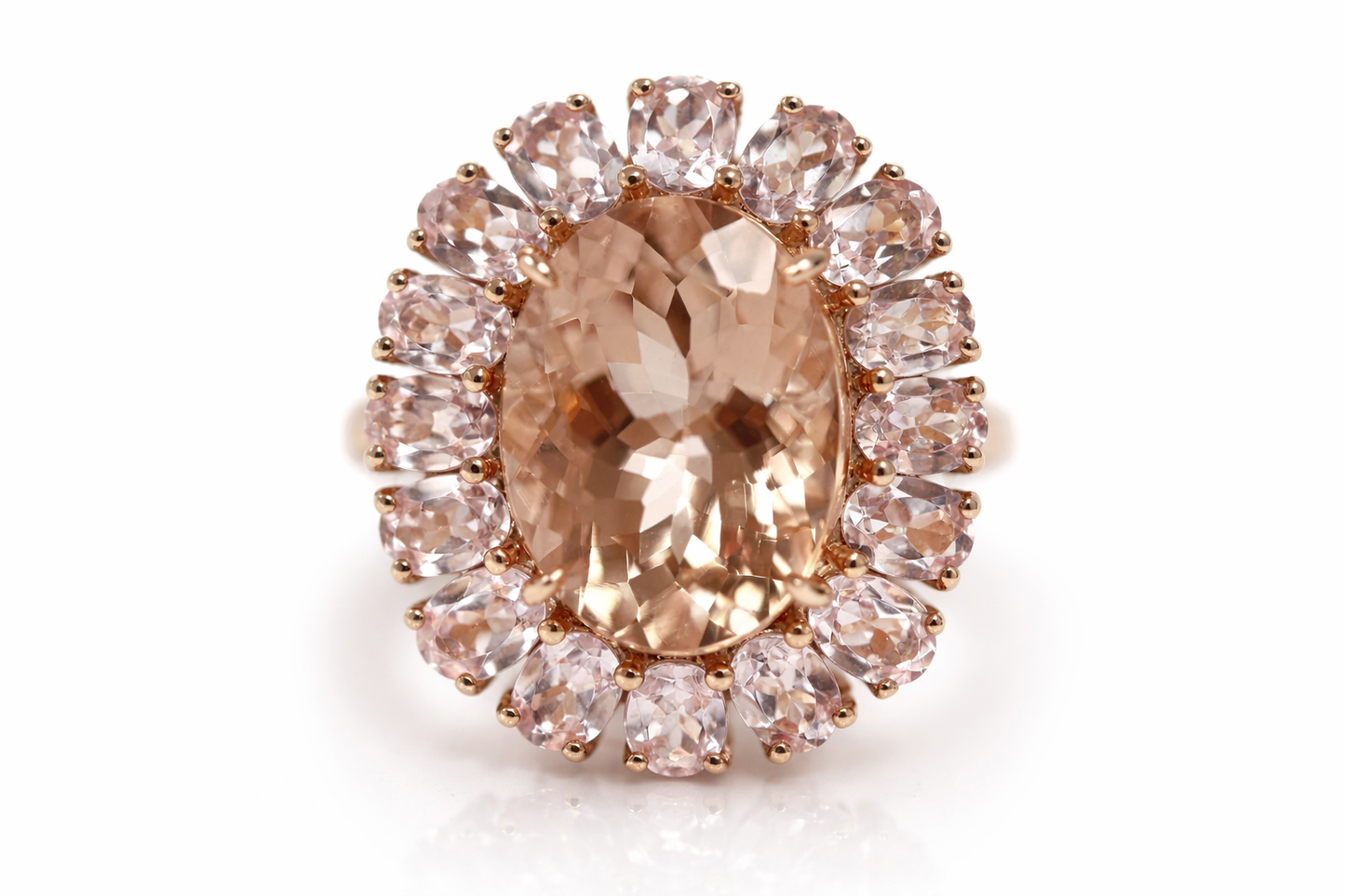 Stunning Rose Gold Plated Morganite Ring