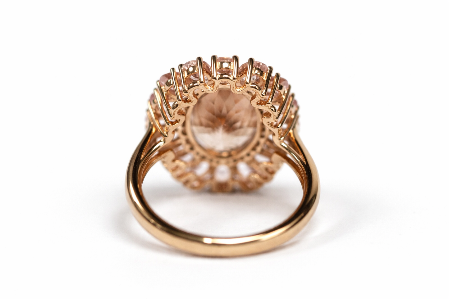 Stunning Rose Gold Plated Morganite Ring