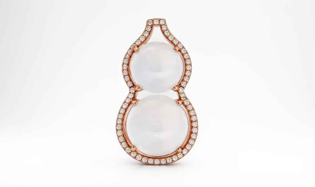 925 Vermeil Moonstone w-White Topaz Pendant- 8.84 cts