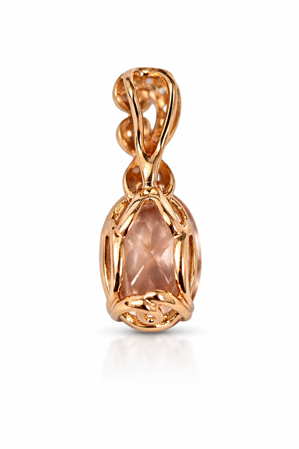 Morganite - White Topaz Pendant