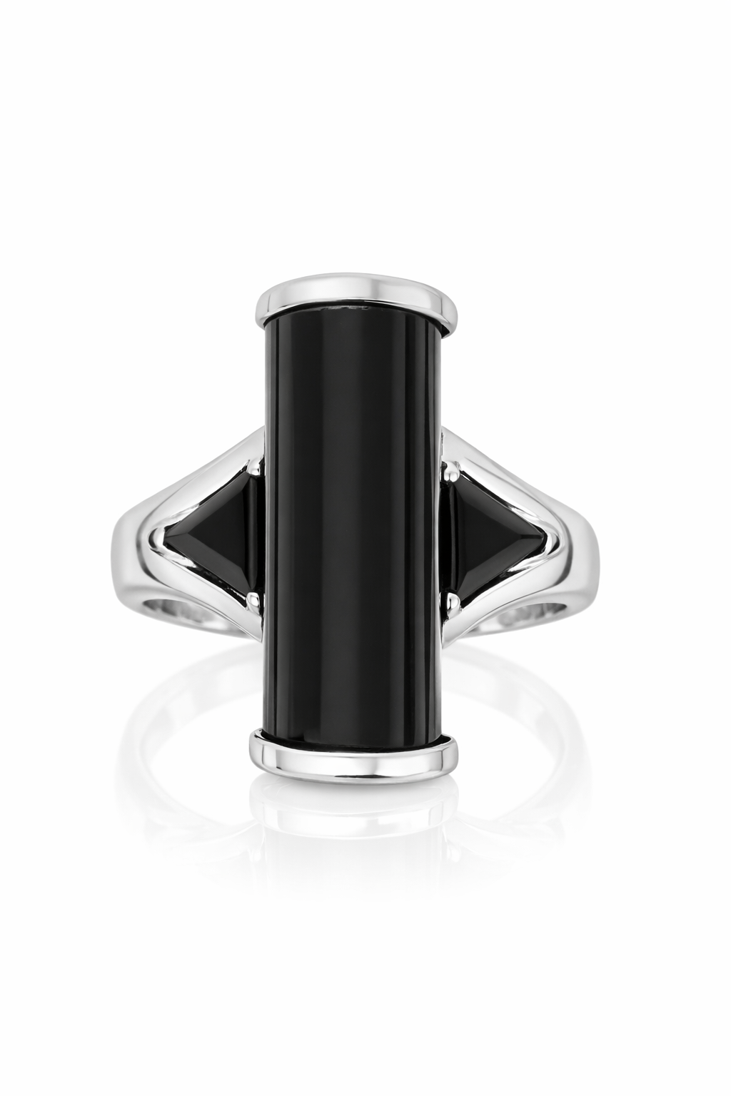 925 SS Black Agate Ring - 11DOT90 cts
