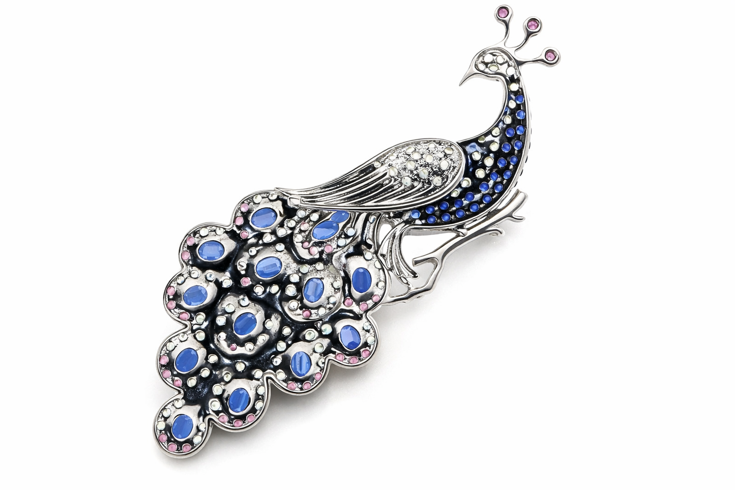 925 Kyanite-Savorite and Rhodolite Brooch