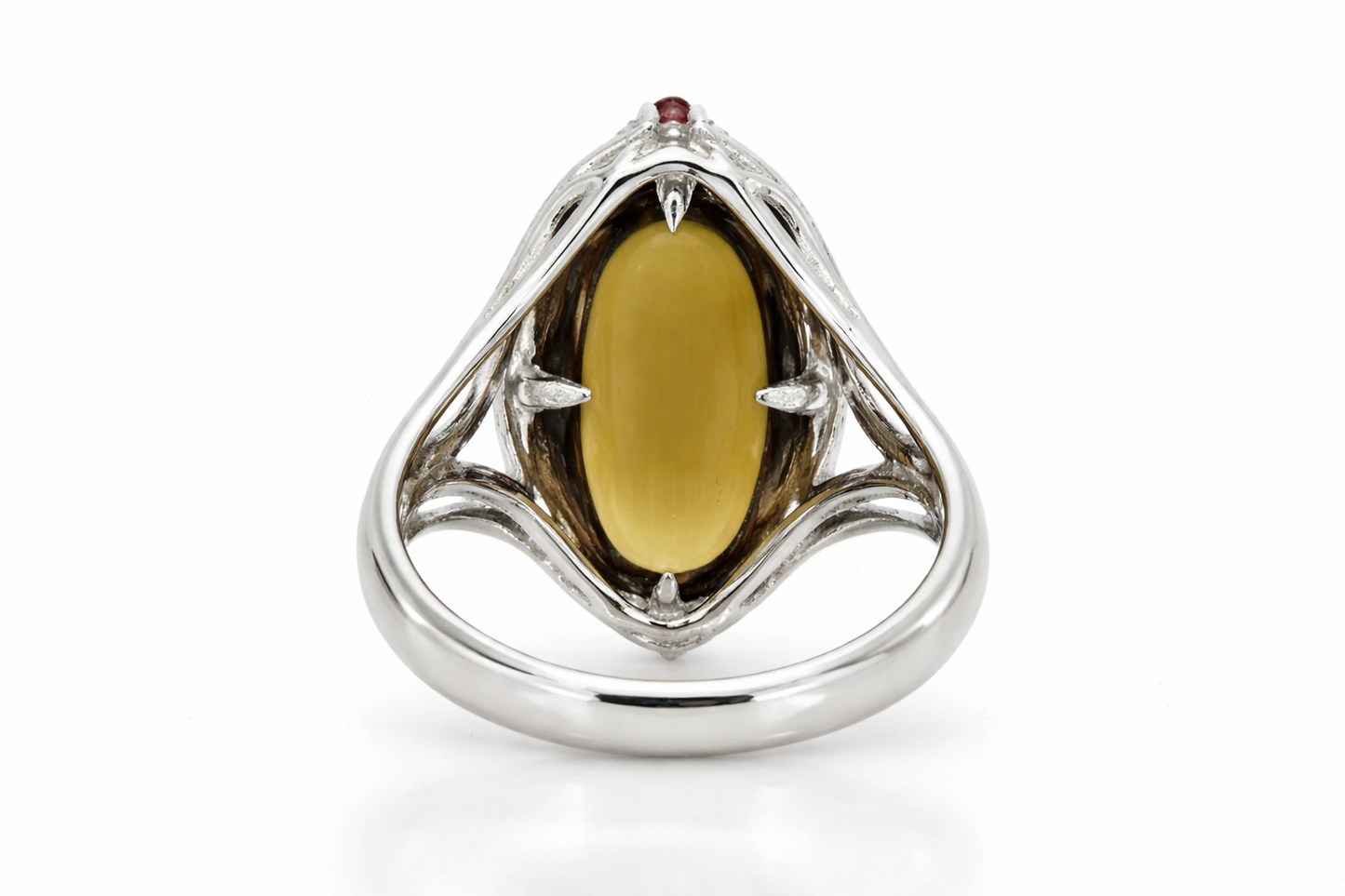 925 Cognac Quartz - Ruby Ring - 12.60 cts