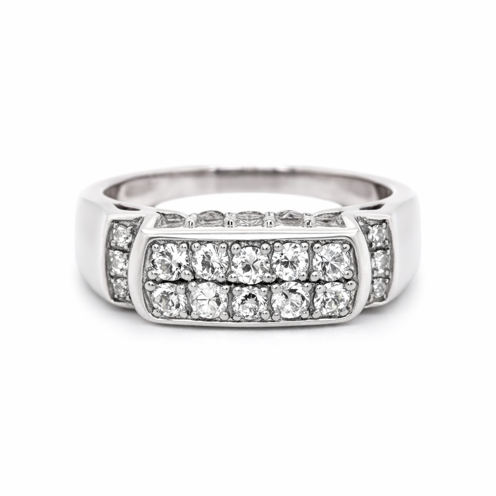 925 SS White Topaz Ring -1DOT09 cts