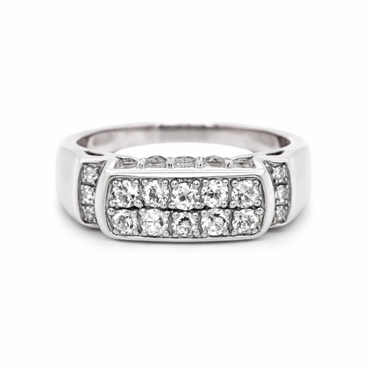 925 SS White Topaz Ring -1DOT09 cts