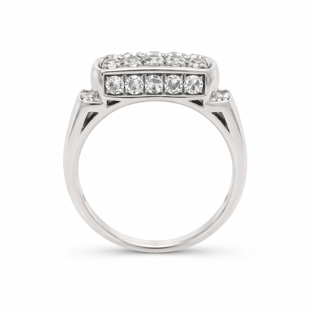 925 SS White Topaz Ring -1DOT09 cts