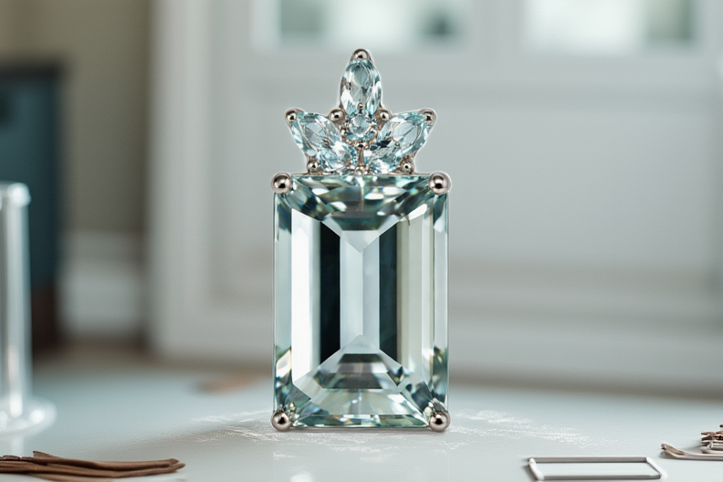 Aquamarine- Blue Topaz Pendant