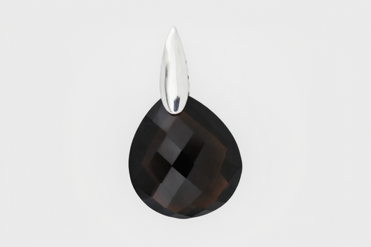 925 Sterling Silver Smokey Quartz Pendant ( 42.00 cts)