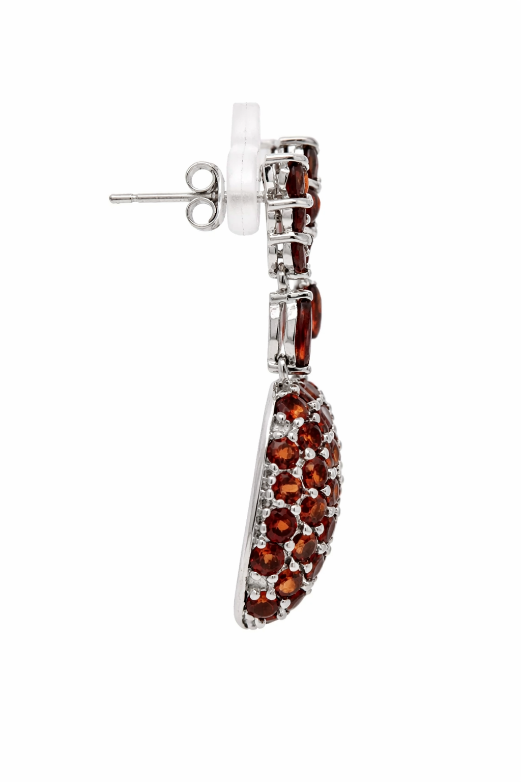925 Sterling Silver Garnet Earring ( 6.60 cts)