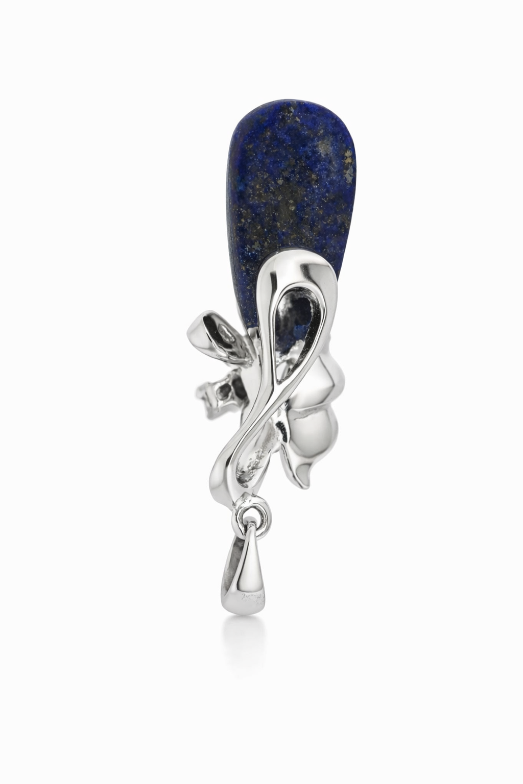 925 Lapis w- White Topaz Pendant - 3.35 cts