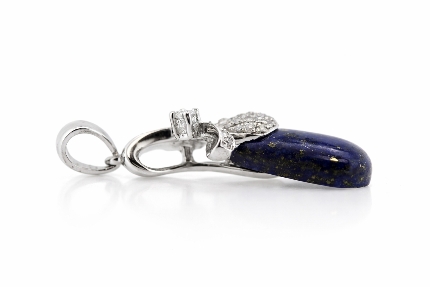 925 Lapis w- White Topaz Pendant - 3.35 cts
