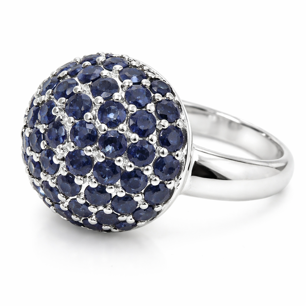 925 SS Blue Sapphire Ring - 3DOT25 cts