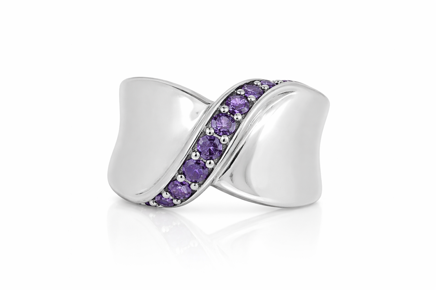 925 SS Amethyst Ring - DOT34 cts