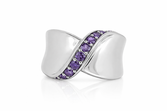 925 SS Amethyst Ring - DOT34 cts