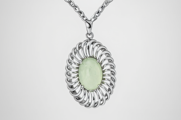 925 Prehnite Pendant – 4.00 CTS