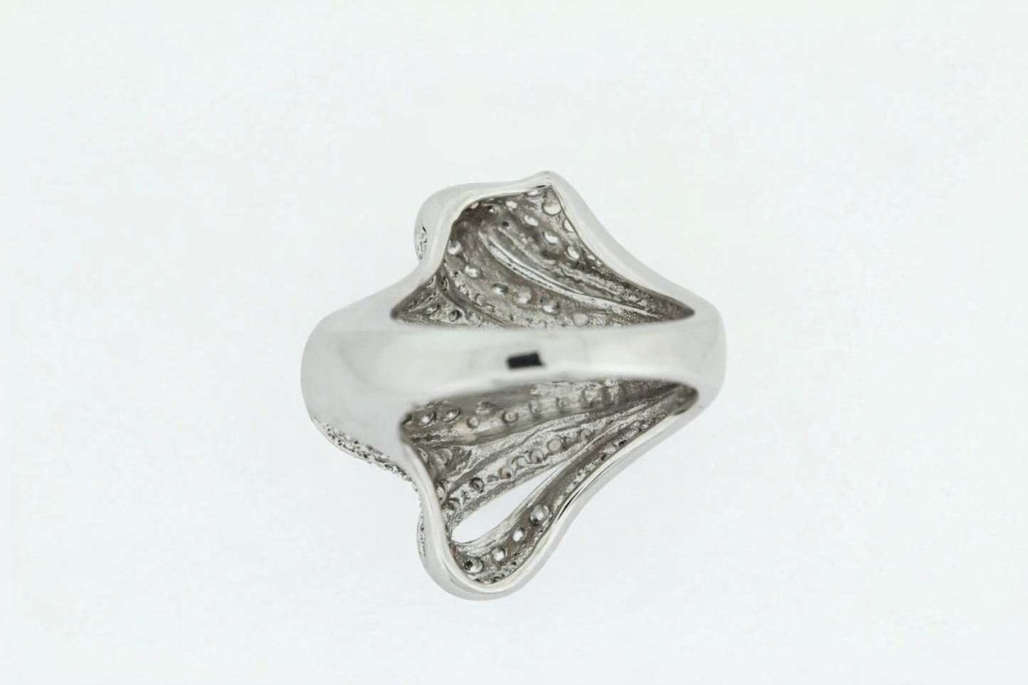 925 Brown Cubic Zirconia - White Topaz Ring -2.29 cts