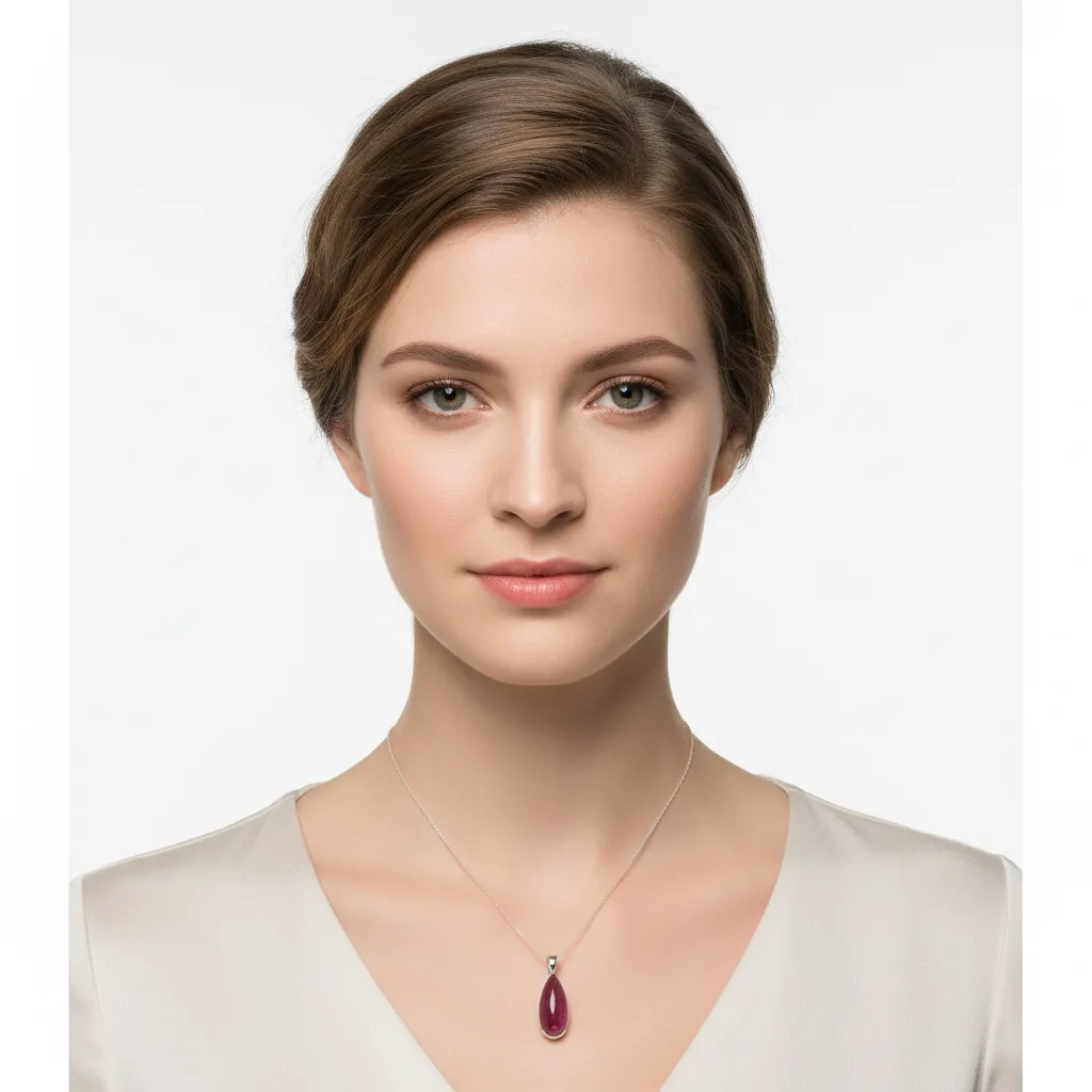 925 SS Glass Filled Ruby w-Pink Tourmaline Pendant- 41DOT90 cts