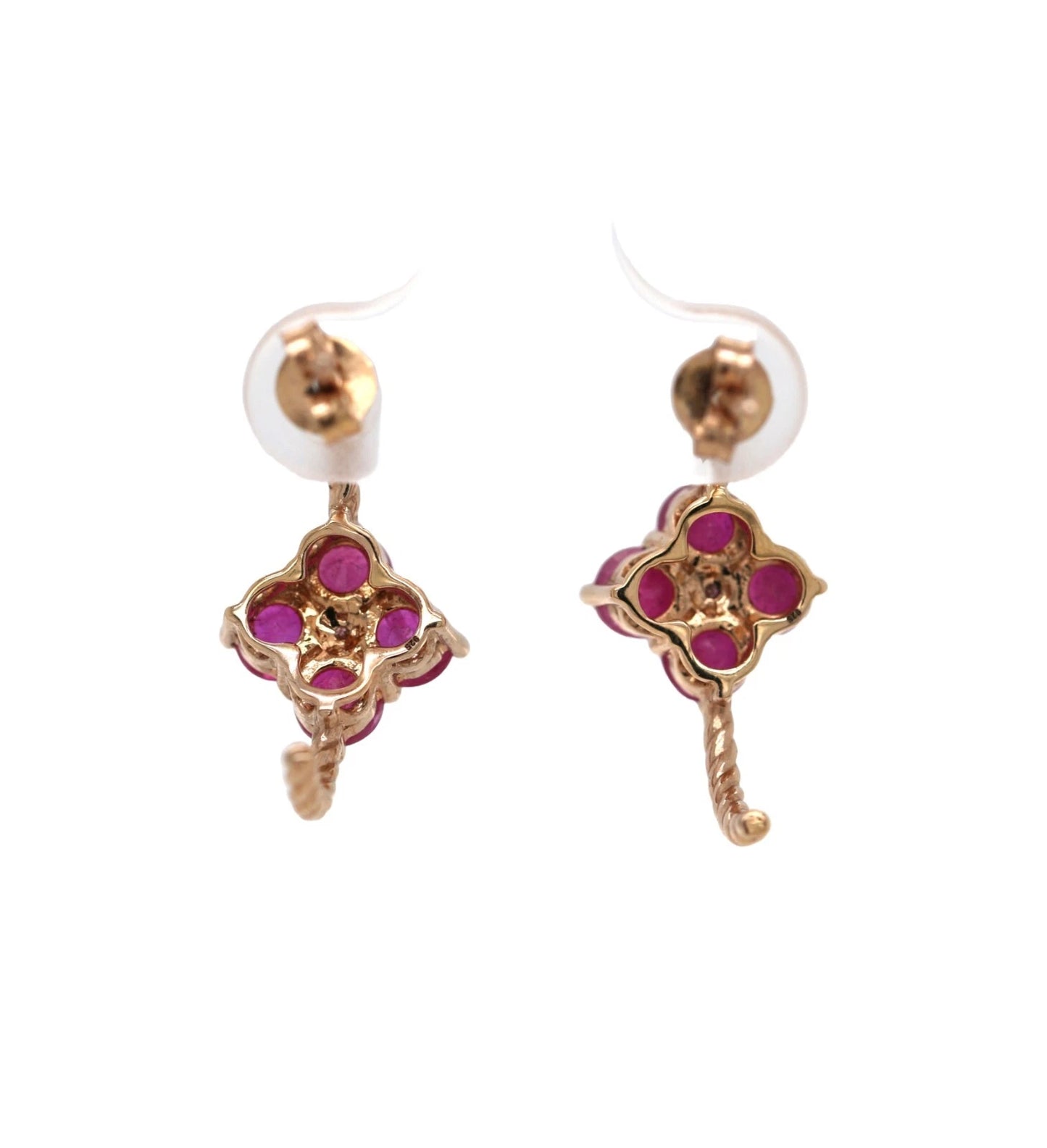 Burma Ruby - Diamond Earring