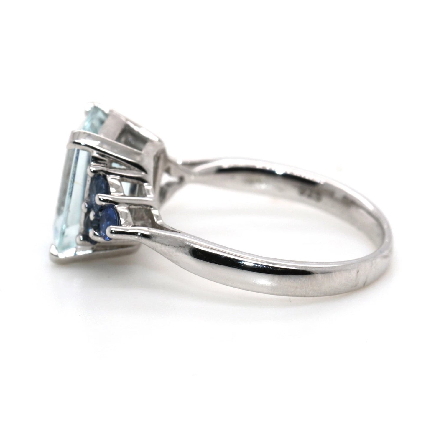 925 AQUAMARINE - SAPPHIRE RING