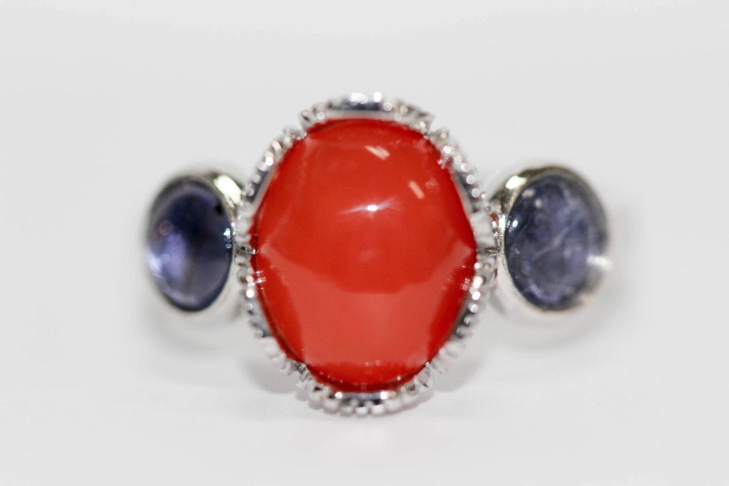 925 Orange Chalcedony - Iolite Set