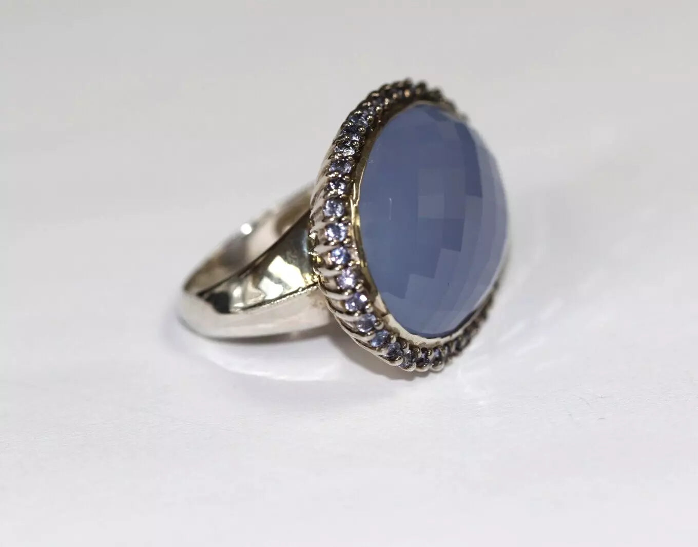 Chalcedony - Tanzanite - Silver Ring