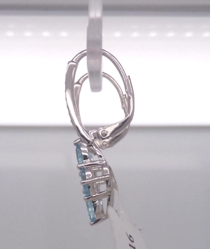 Santa Maria AQ- Diamond Lever back Earring