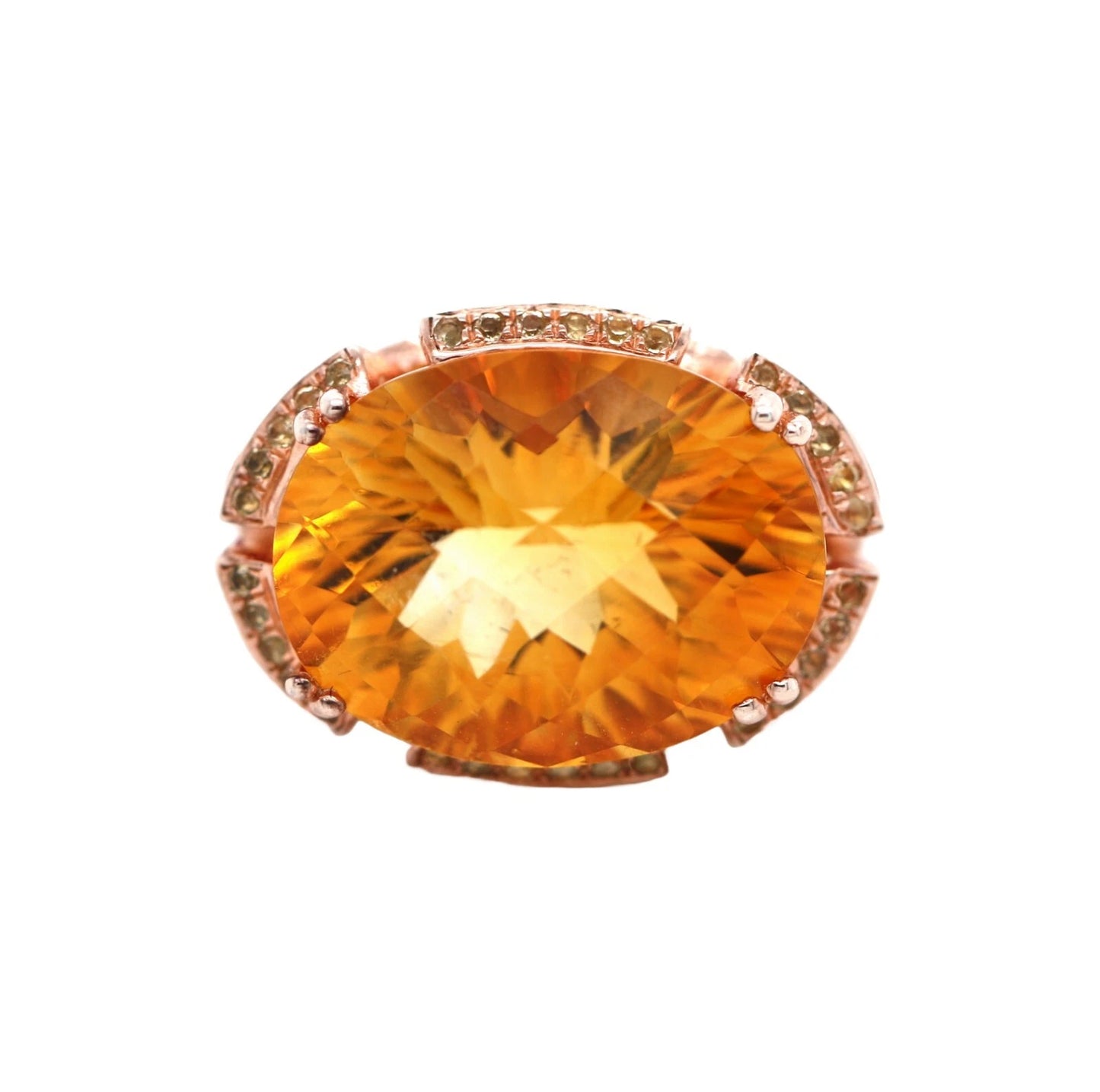925 Vermeil Citrine Ring - 9DOT76 cts