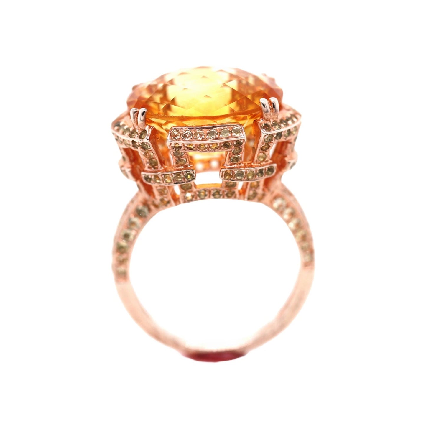 925 Vermeil Citrine Ring - 9DOT76 cts