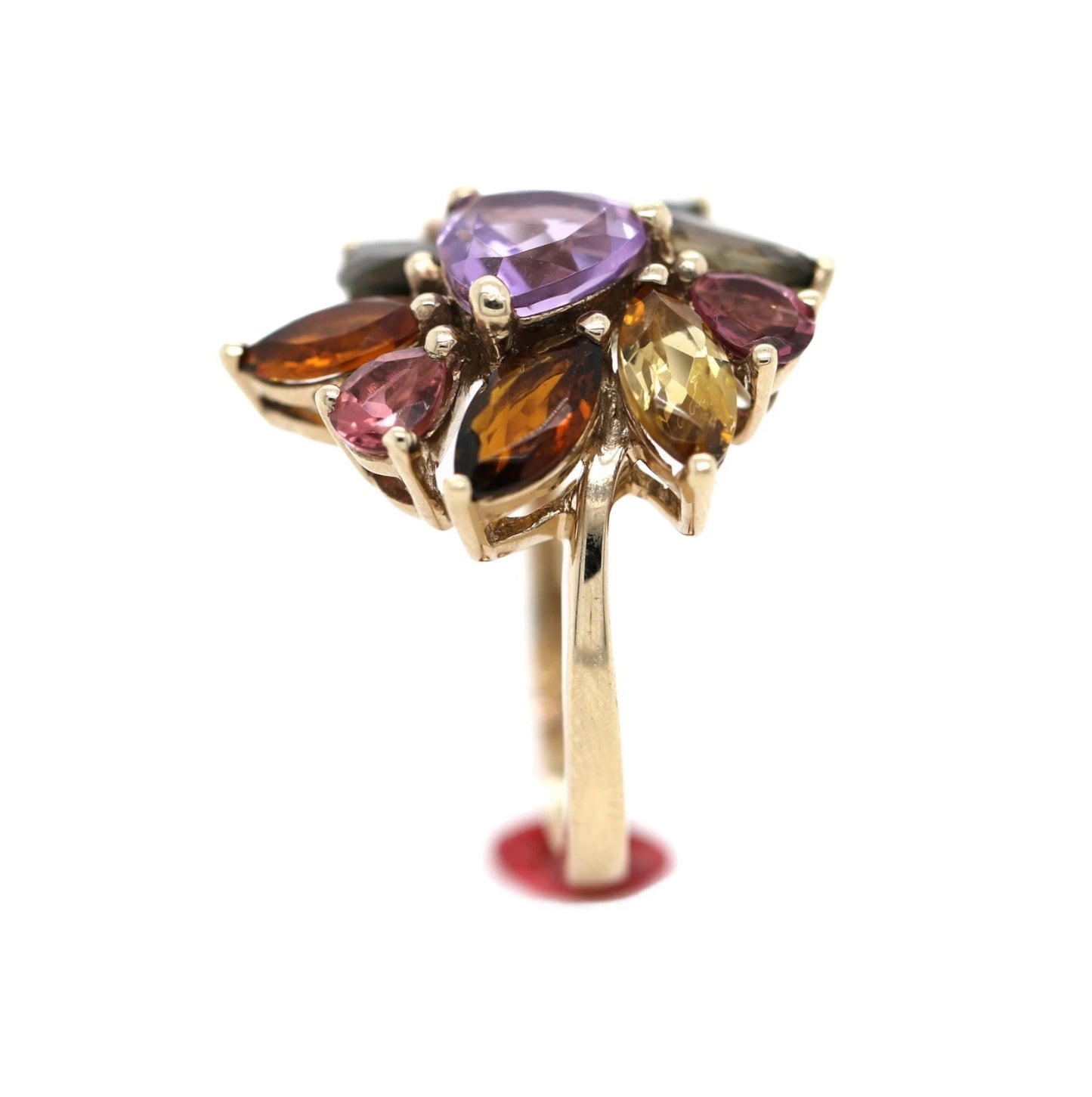 Tourmaline - Amethyst Plated in Yellow Gold Ring