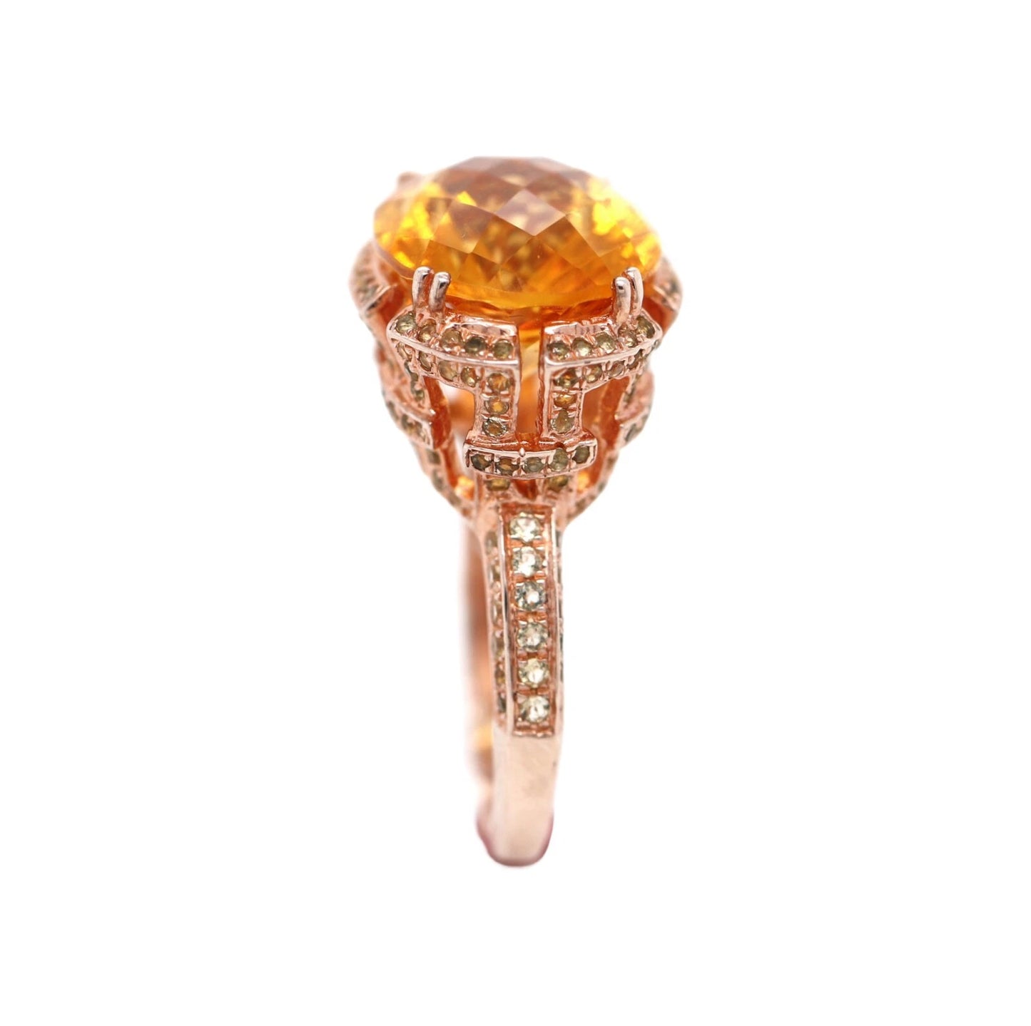 925 Vermeil Citrine Ring - 9DOT76 cts