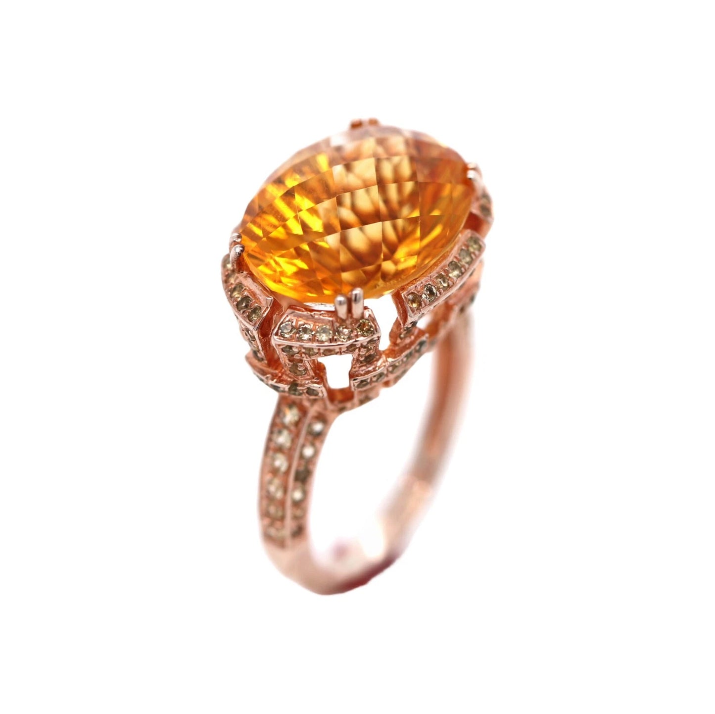 925 Vermeil Citrine Ring - 9DOT76 cts