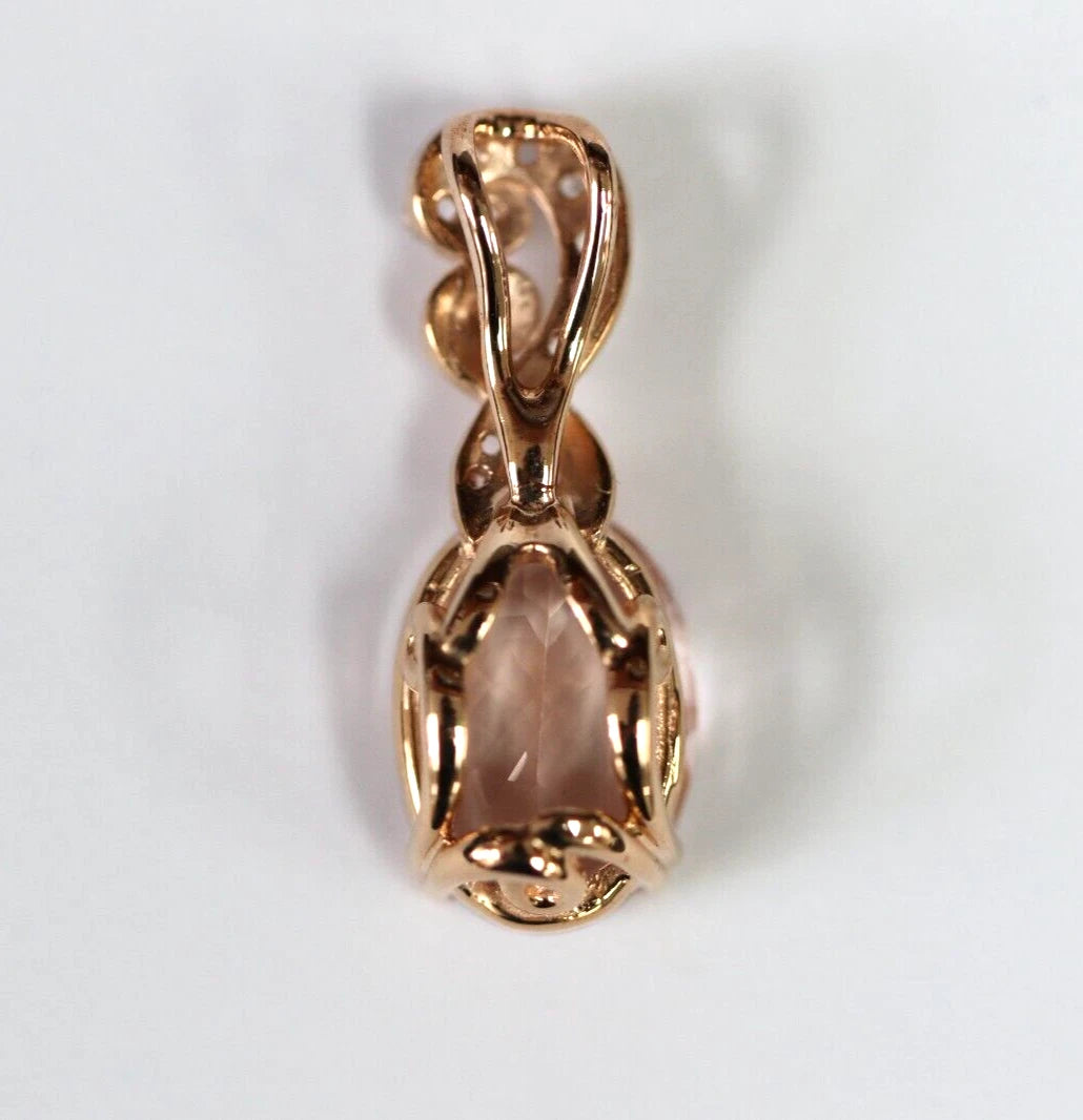 Morganite - White Topaz Pendant