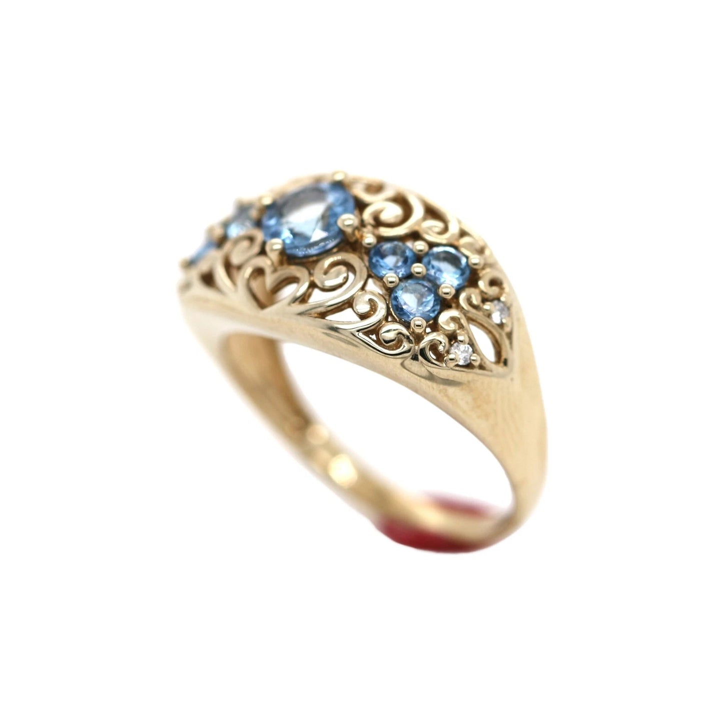 Tsavorite- Santa Maria AQ - Diamond Ring