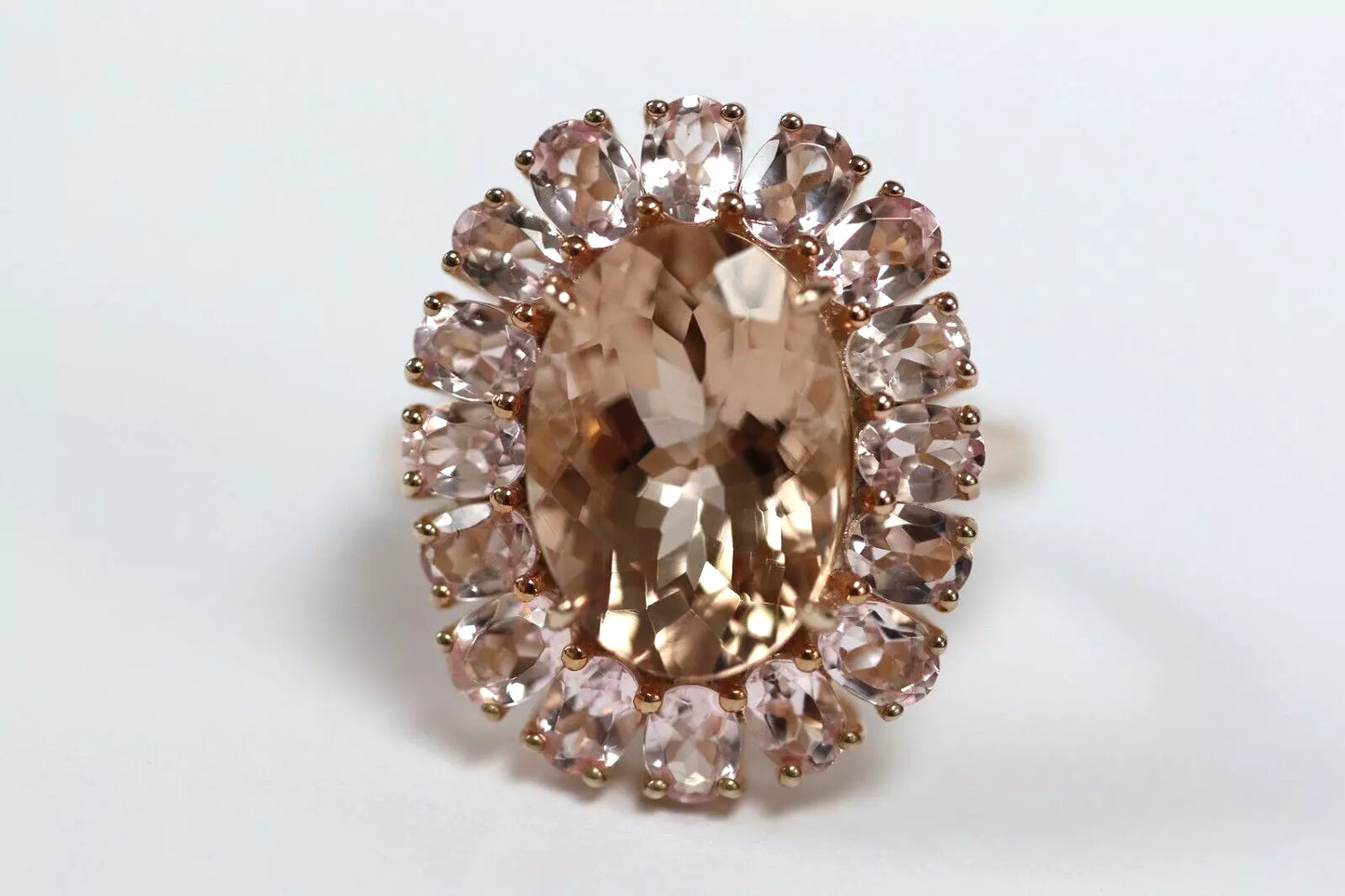 Stunning Rose Gold Plated Morganite Ring