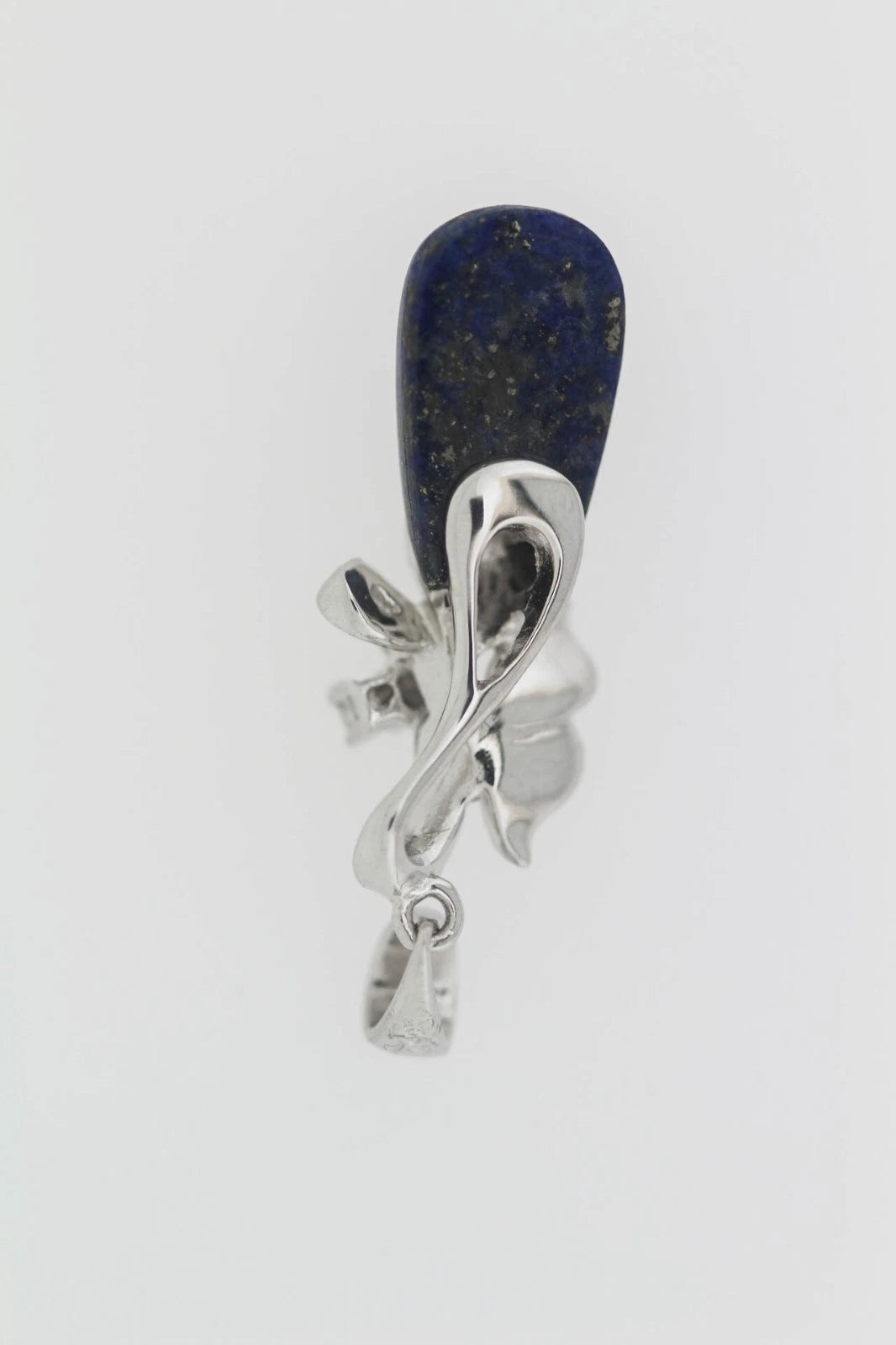 925 Lapis w- White Topaz Pendant - 3DOT35 cts