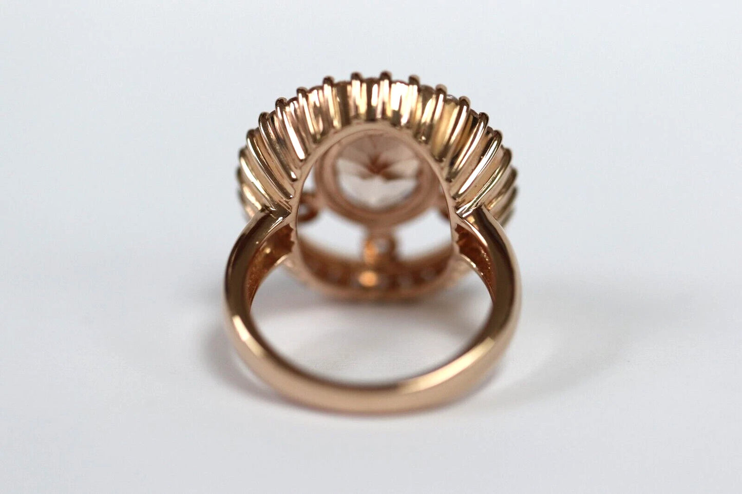 Morganite - Sapphire - Rose Gold Plated Ring